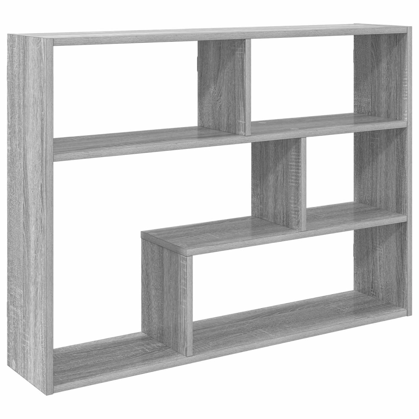Wall Shelf Wall-Mounted Grey 95 x 20 x 69.5 cm Engineered Wood