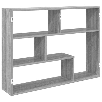Wall Shelf Wall-Mounted Grey 95 x 20 x 69.5 cm Engineered Wood