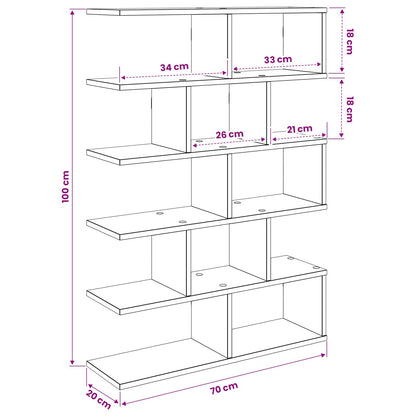 Wall Shelf Old Wood 70 x 20 x 100 cm Engineered Wood