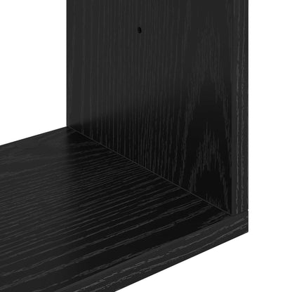 Wall Shelf Black Oak 60 x 11 x 60 cm Engineered Wood