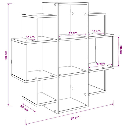 Wall Shelf Grey Sonoma 90 x 25 x 90 cm Engineered Wood