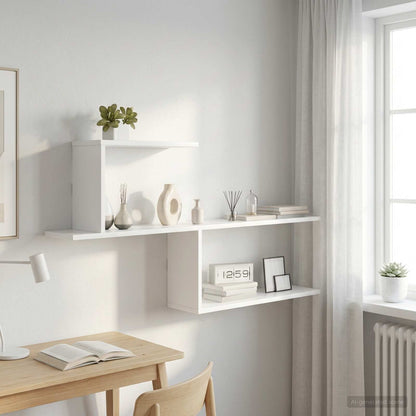 Wall Shelf White 122 x 18 x 60 cm Engineered Wood