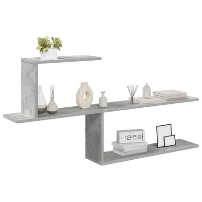 Wall Shelf Concrete Grey 122 x 18 x 60 cm Engineered Wood