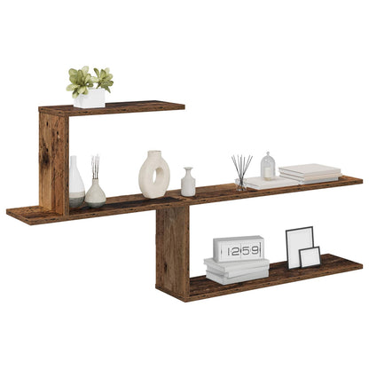 Wall Shelf Old Wood 122 x 18 x 60 cm Engineered Wood
