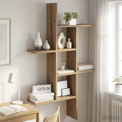 Wall Shelf Artisan Oak 61 x 15 x 102 cm Engineered Wood
