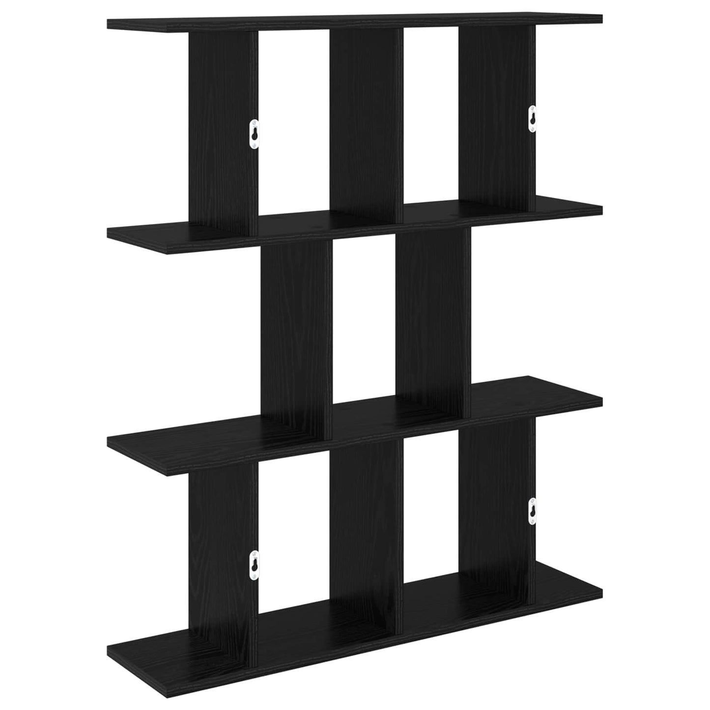 Wall Shelf Black Oak 80 x 20 x 96 cm Engineered Wood