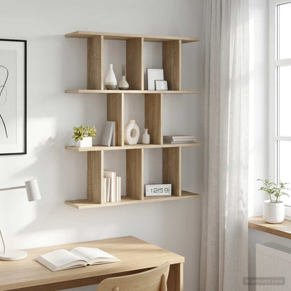 Wall Shelf Sonoma Oak 80 x 20 x 96 cm Engineered Wood