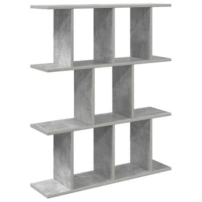 Wall Shelf Concrete Grey 80 x 20 x 96 cm Engineered Wood