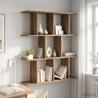 Wall Shelf Artisan Oak 80 x 20 x 96 cm Engineered Wood