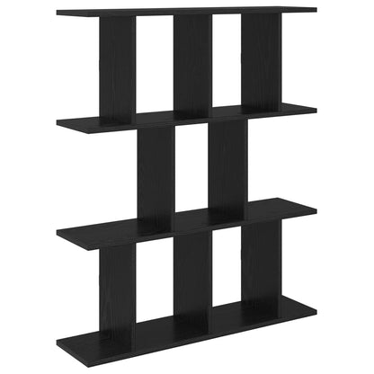 Wall Shelf Black Oak 102 x 20 x 96 cm Engineered Wood