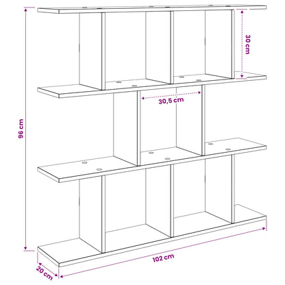 Wall Shelf Artisan Oak 102 x 20 x 96 cm Engineered Wood