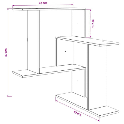 Wall Shelf Artisan Oak 67 x 67 x 87 cm Engineered Wood