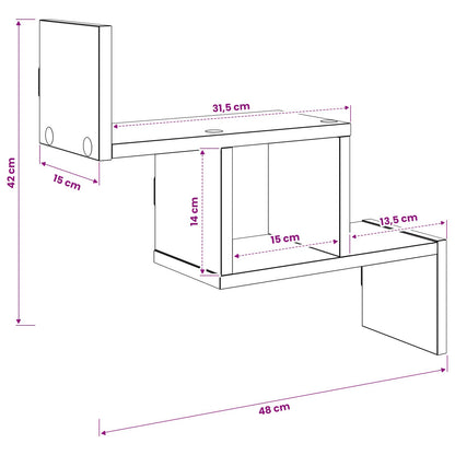 Wall Shelf Old Wood 48 x 15 x 42 cm Engineered Wood