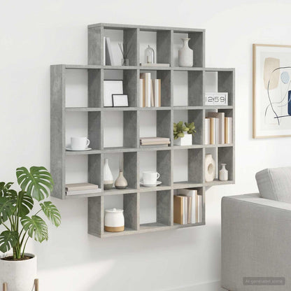Wall Shelf Concrete Grey 100 x 13 x 100 cm Engineered Wood
