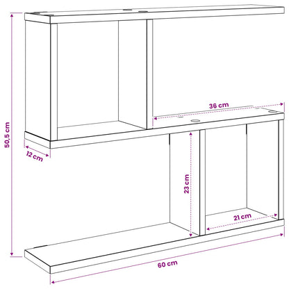 Wall Shelf Concrete Grey 60 x 12 x 50.5 cm Engineered Wood
