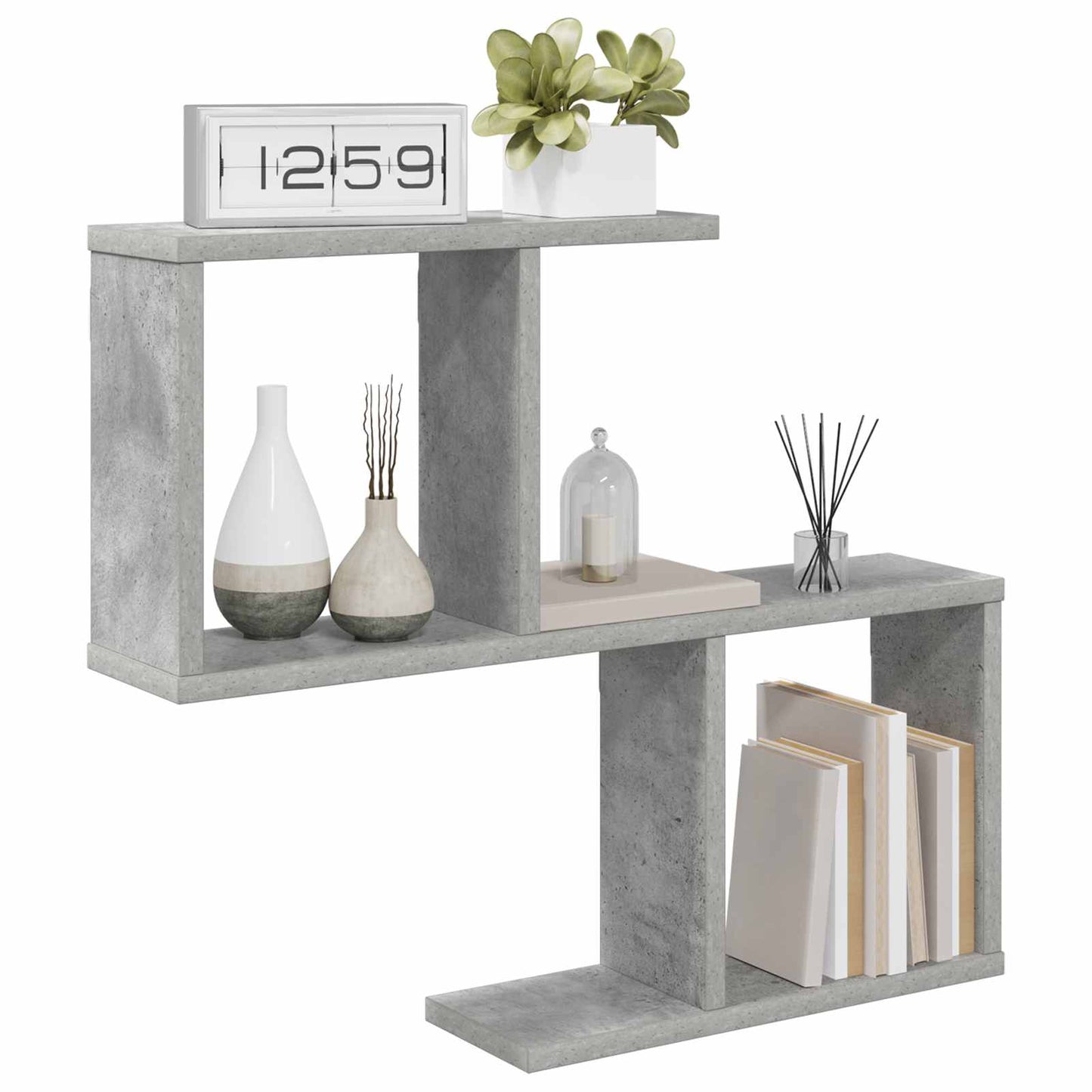 Wall Shelf Concrete Grey 60 x 12 x 50.5 cm Engineered Wood