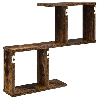 Wall Shelf Smoked Oak 60 x 12 x 50.5 cm Engineered Wood