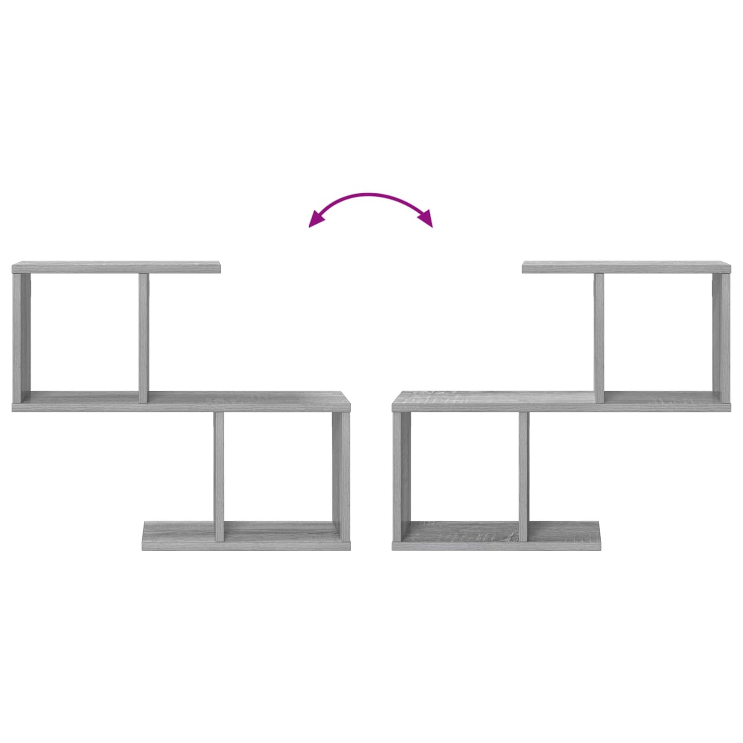 Wall Shelf Grey Sonoma 60 x 12 x 50.5 cm Engineered Wood