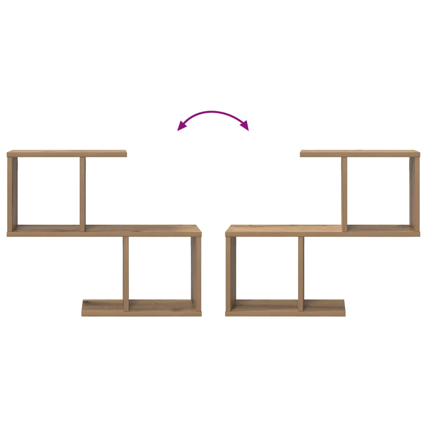 Wall Shelf Artisan Oak 60 x 12 x 50.5 cm Engineered Wood