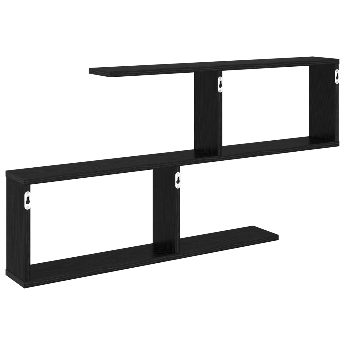 Wall Shelf Black Oak 100 x 12 x 50.5 cm Engineered Wood