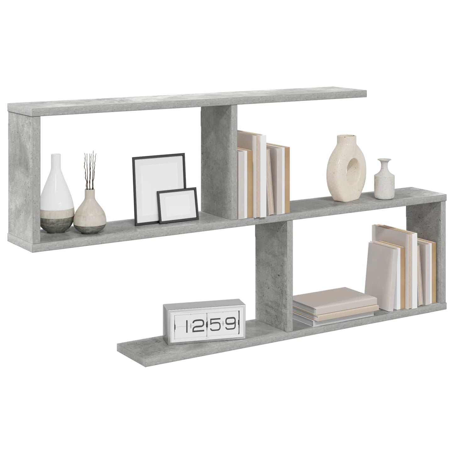 Wall Shelf Concrete Grey 100 x 12 x 50.5 cm Engineered Wood