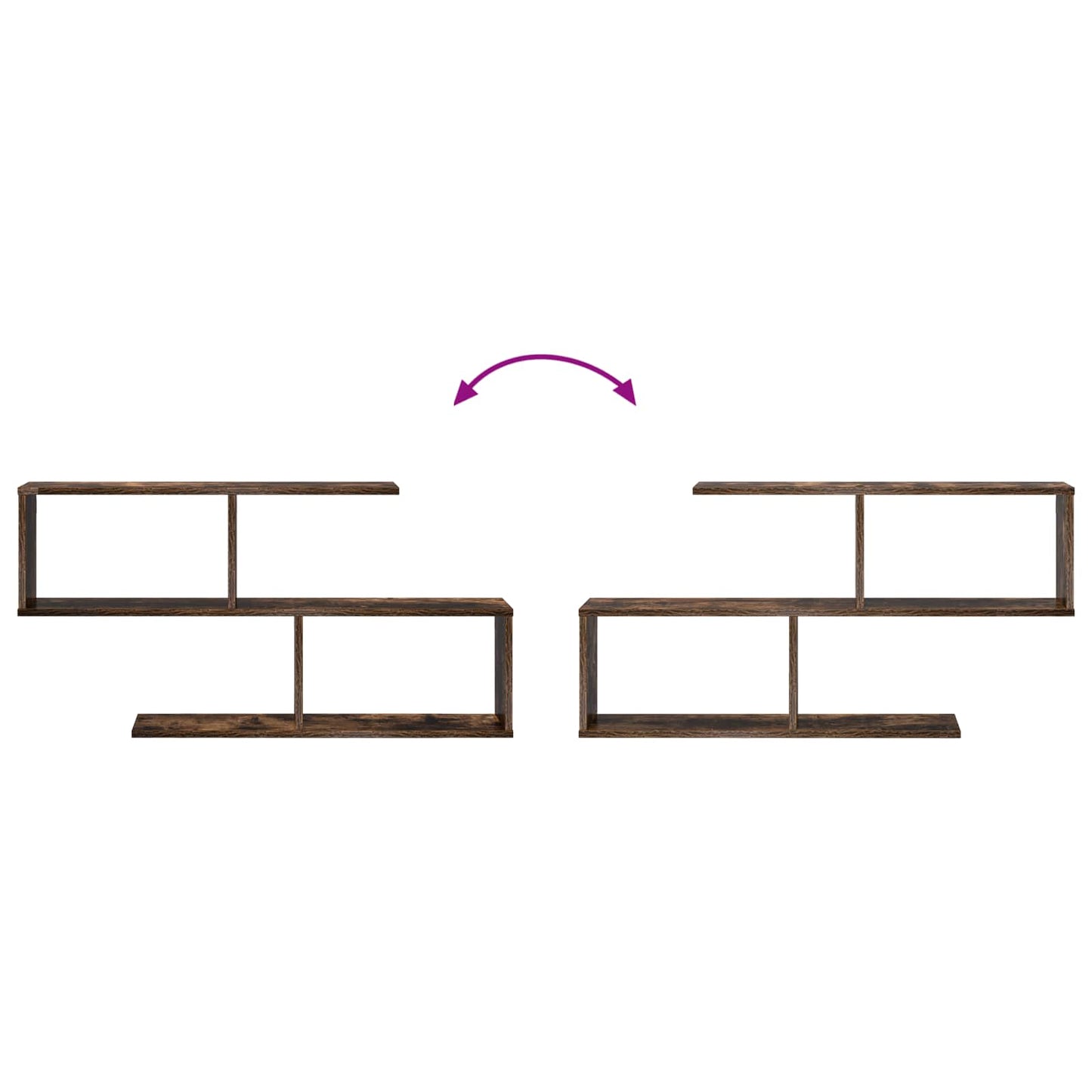 Wall Shelf Smoked Oak 100 x 12 x 50.5 cm Engineered Wood