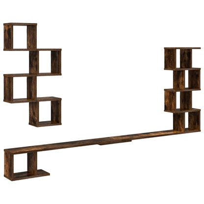 Wall-Mounted TV Shelf Smoked Oak 180 x 15 x 94 cm