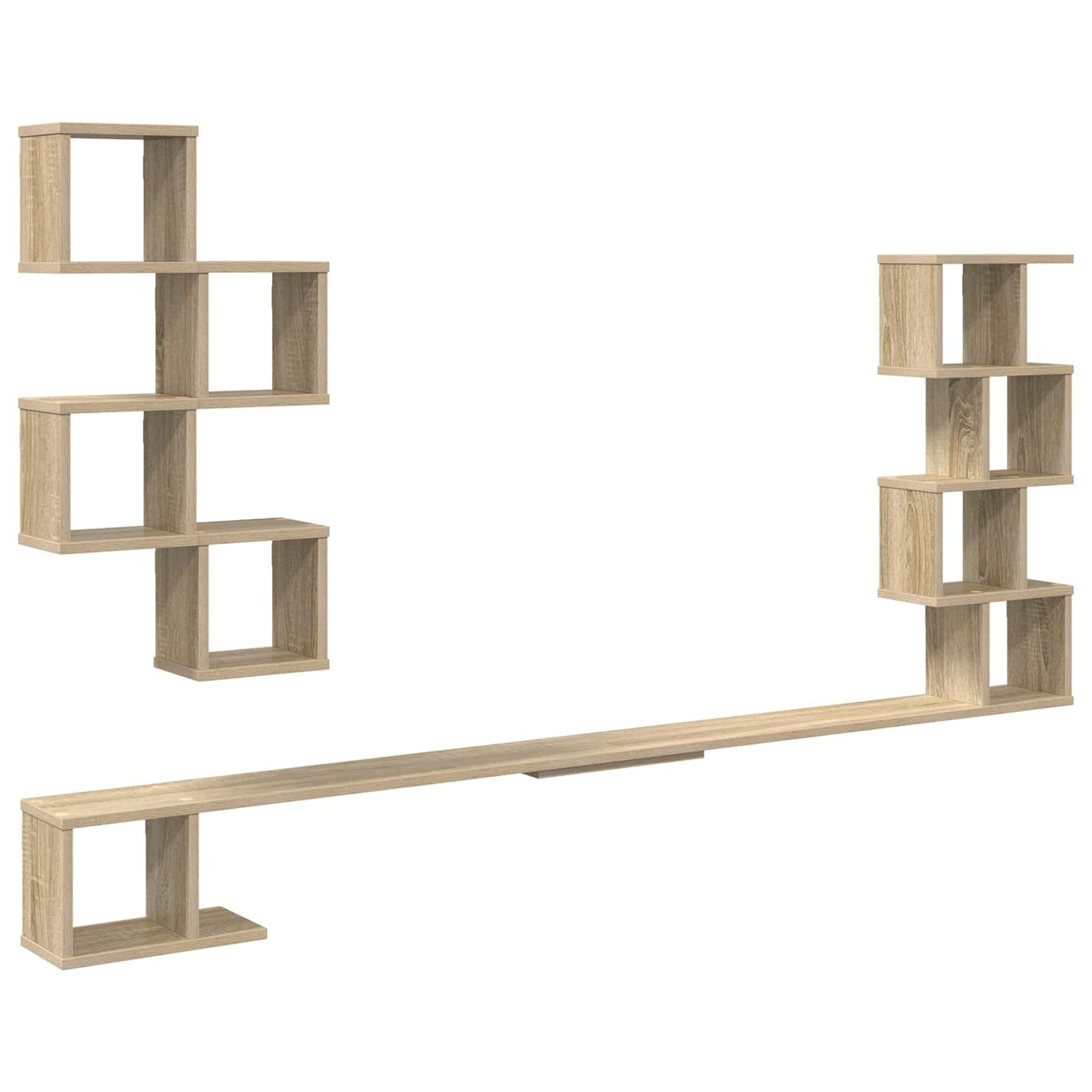 Wall-Mounted TV Shelf Sonoma Oak 200 x 15 x 94 cm