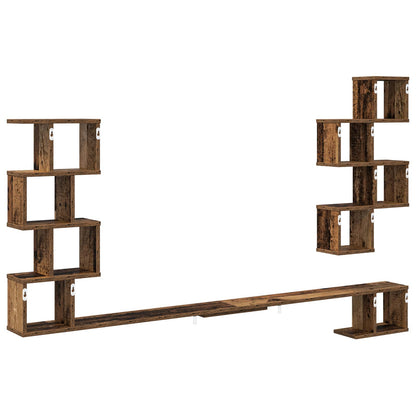 Wall-Mounted TV Shelf Old Wood 200 x 15 x 94 cm Engineered Wood