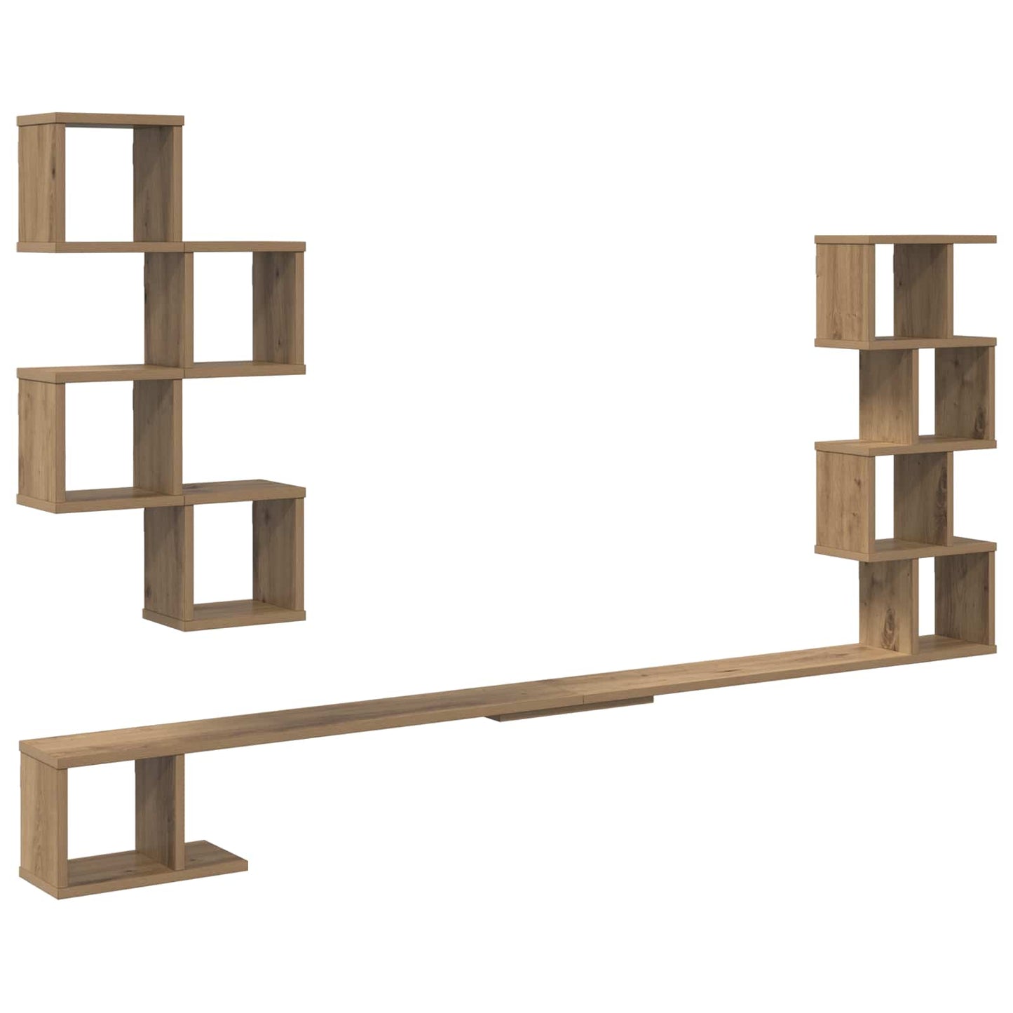 Wall-Mounted TV Shelf Artisan Oak 200 x 15 x 94 cm