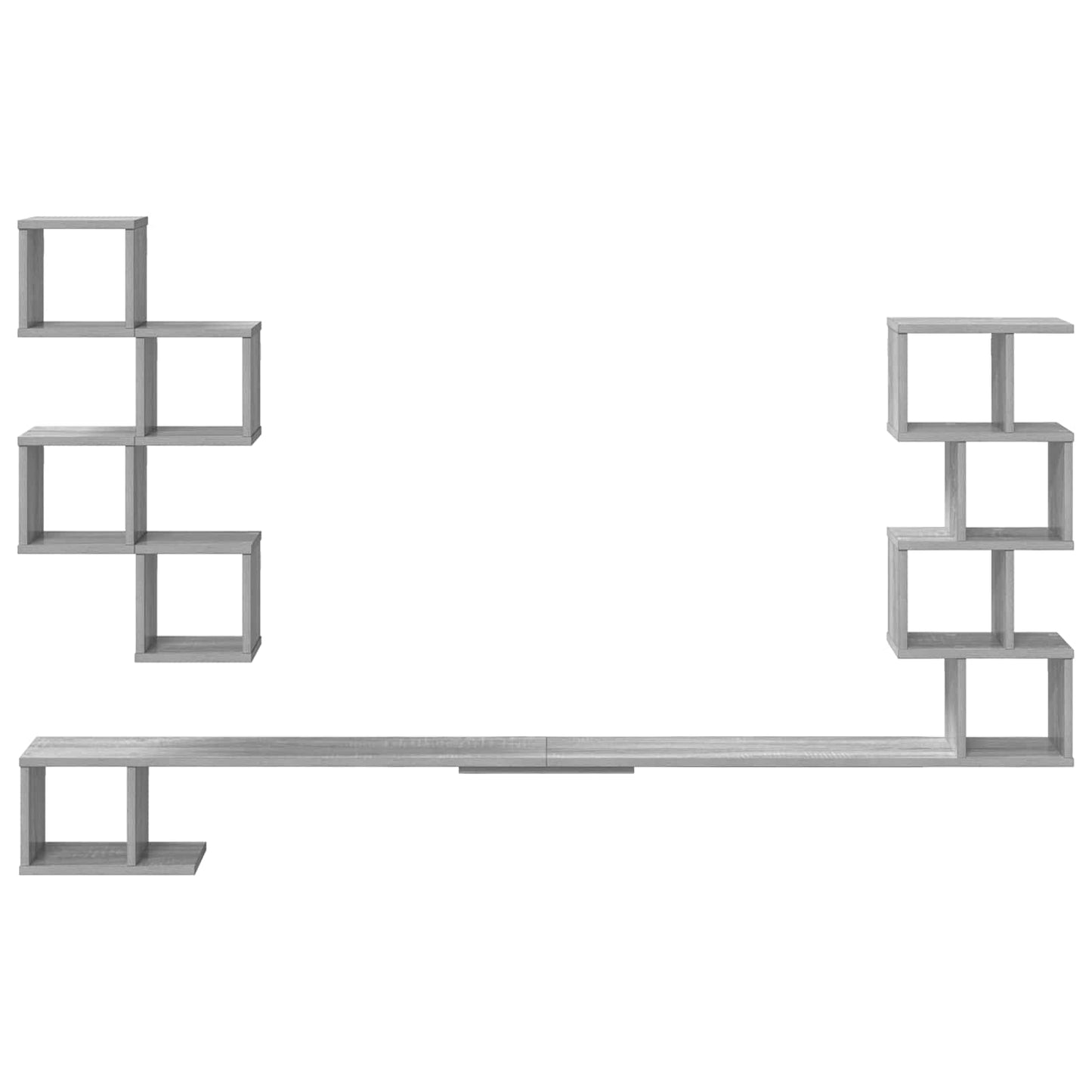 Wall-Mounted TV Shelf Grey Sonoma 160 x 15 x 94 cm