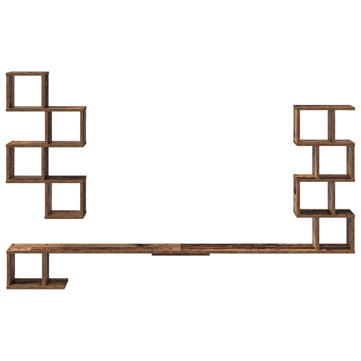 Wall-Mounted TV Shelf Old Wood 160 x 15 x 94 cm Engineered Wood