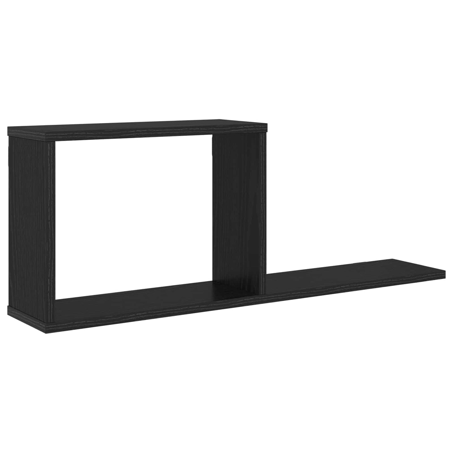 Floating Shelves Black Oak 80 x 15 x 30 cm Engineered Wood