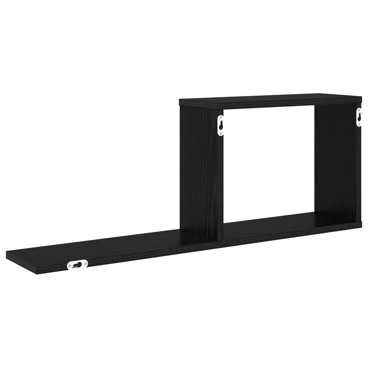 Floating Shelves 2 pcs Black Oak 80 x 15 x 30 cm
