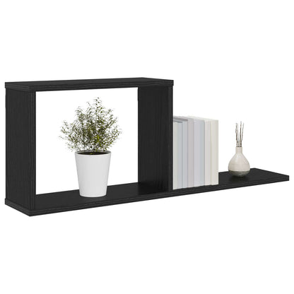 Floating Shelves 2 pcs Black Oak 80 x 15 x 30 cm