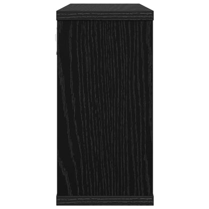 Floating Shelves 2 pcs Black Oak 80 x 15 x 30 cm
