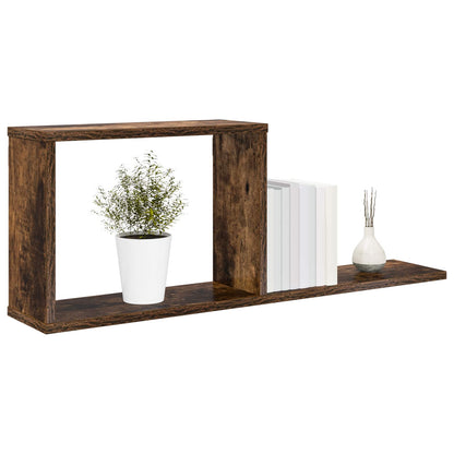 Floating Shelves Smoked Oak 80 x 15 x 30 cm Engineered Wood