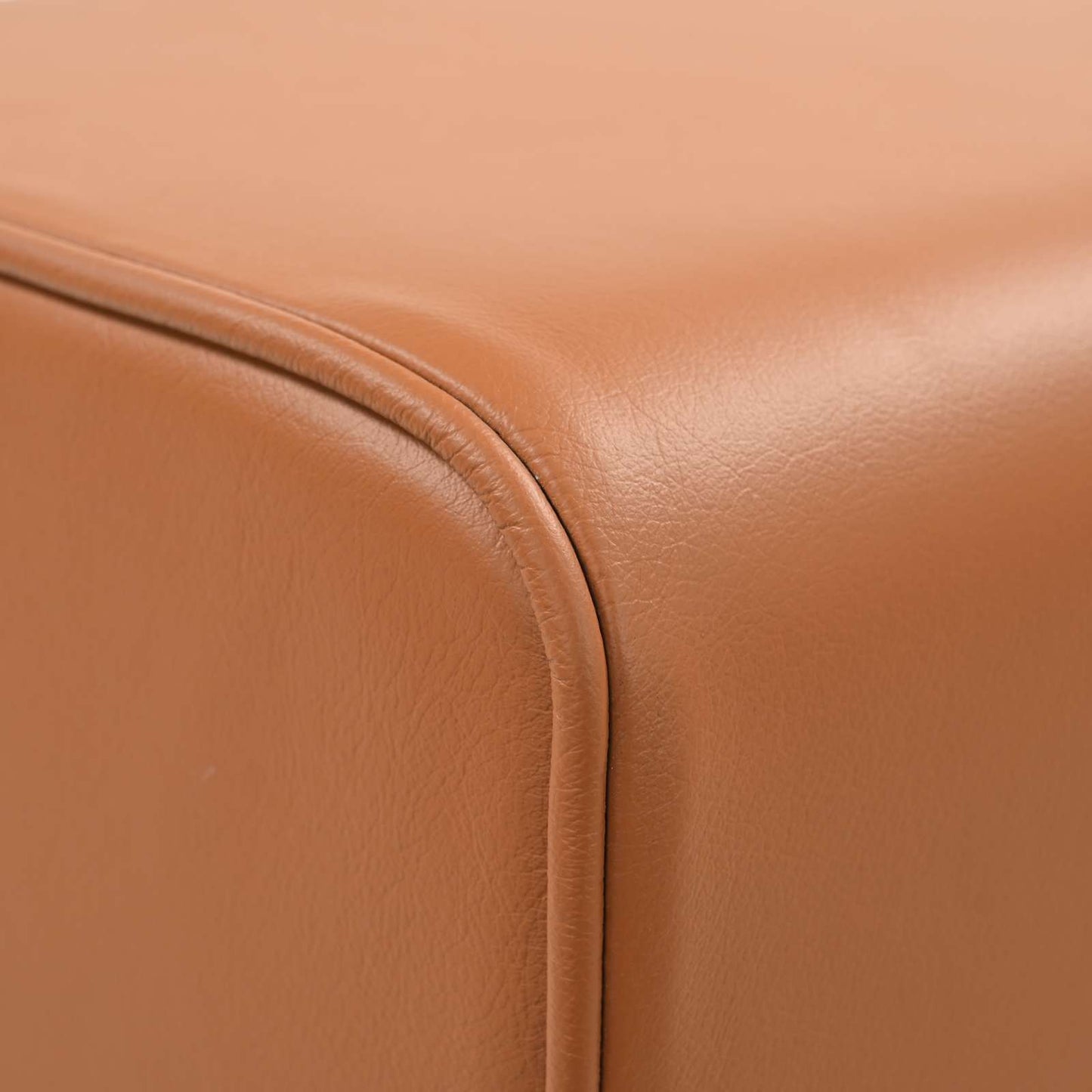 Bench 40 x 30 x 45 cm Real Leather Brown