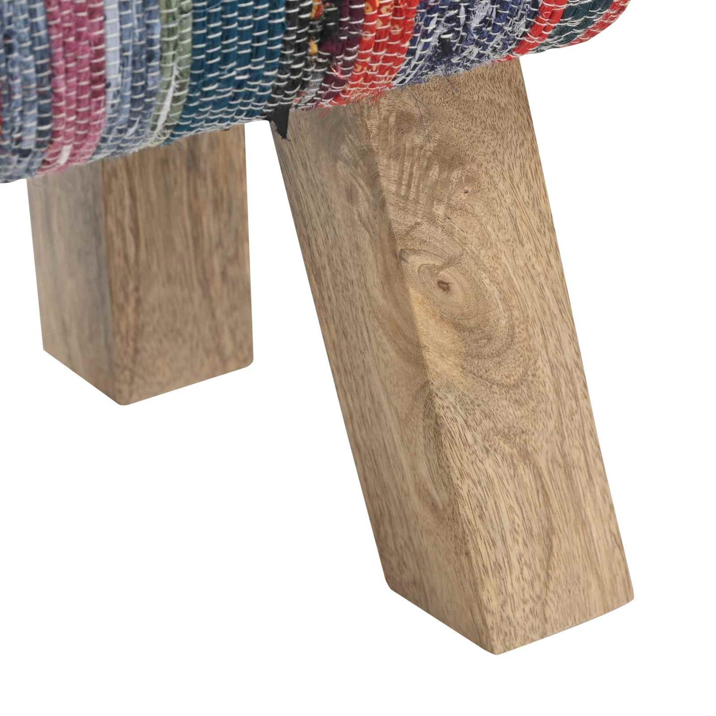 Bench 40 x 30 x 45 cm Real Leather Multicolour