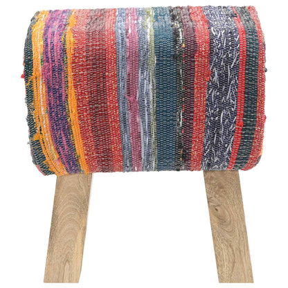 Bench 40 x 30 x 45 cm Real Leather Multicolour