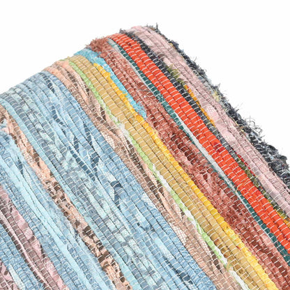 Bench 60 x 30 x 45 cm Real Leather Multicolour