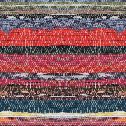 Bench 60 x 30 x 45 cm Real Leather Multicolour