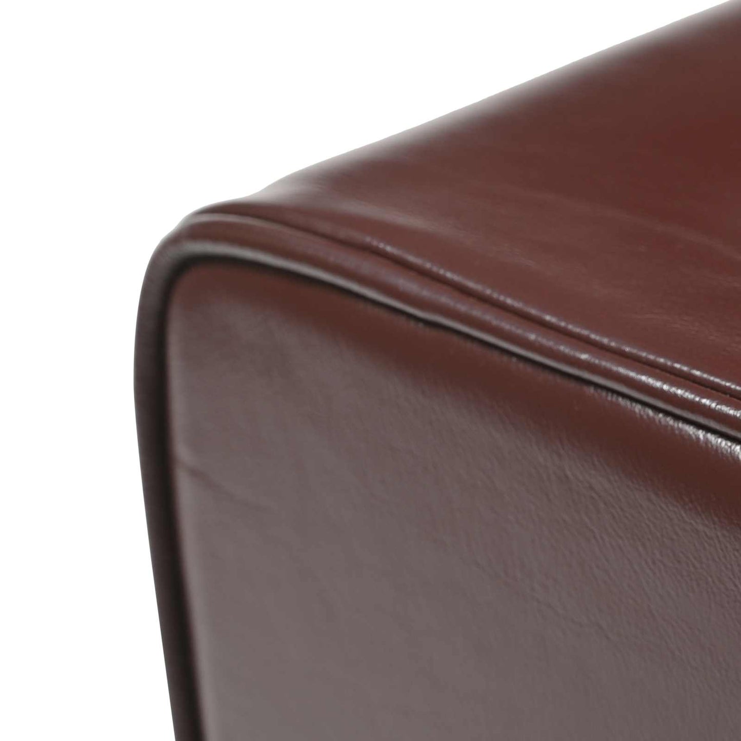 Bench 110 x 30 x 45 cm Real Leather Dark Brown