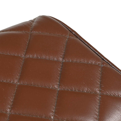 Bench 110 x 30 x 45 cm Real Leather Brown Diamond