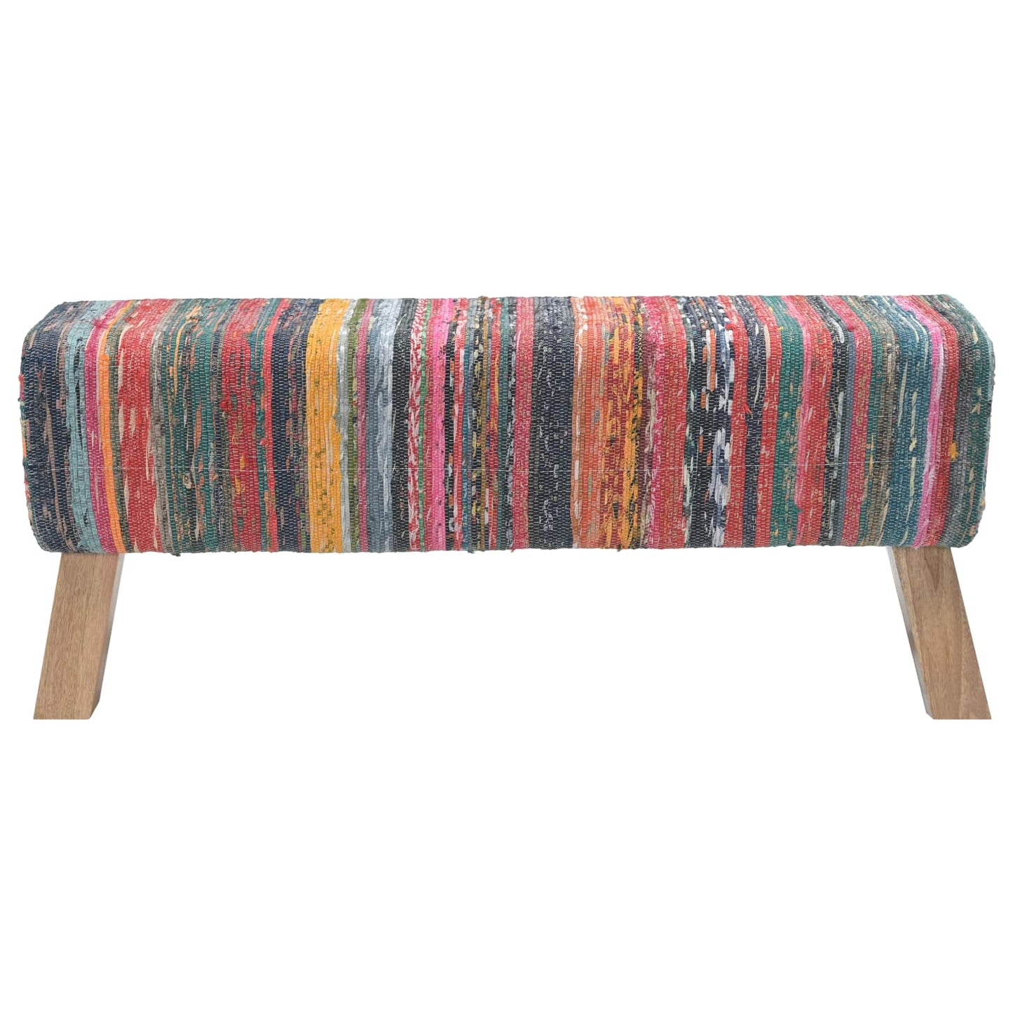 Bench 110 x 30 x 45 cm Real Leather Multicolour