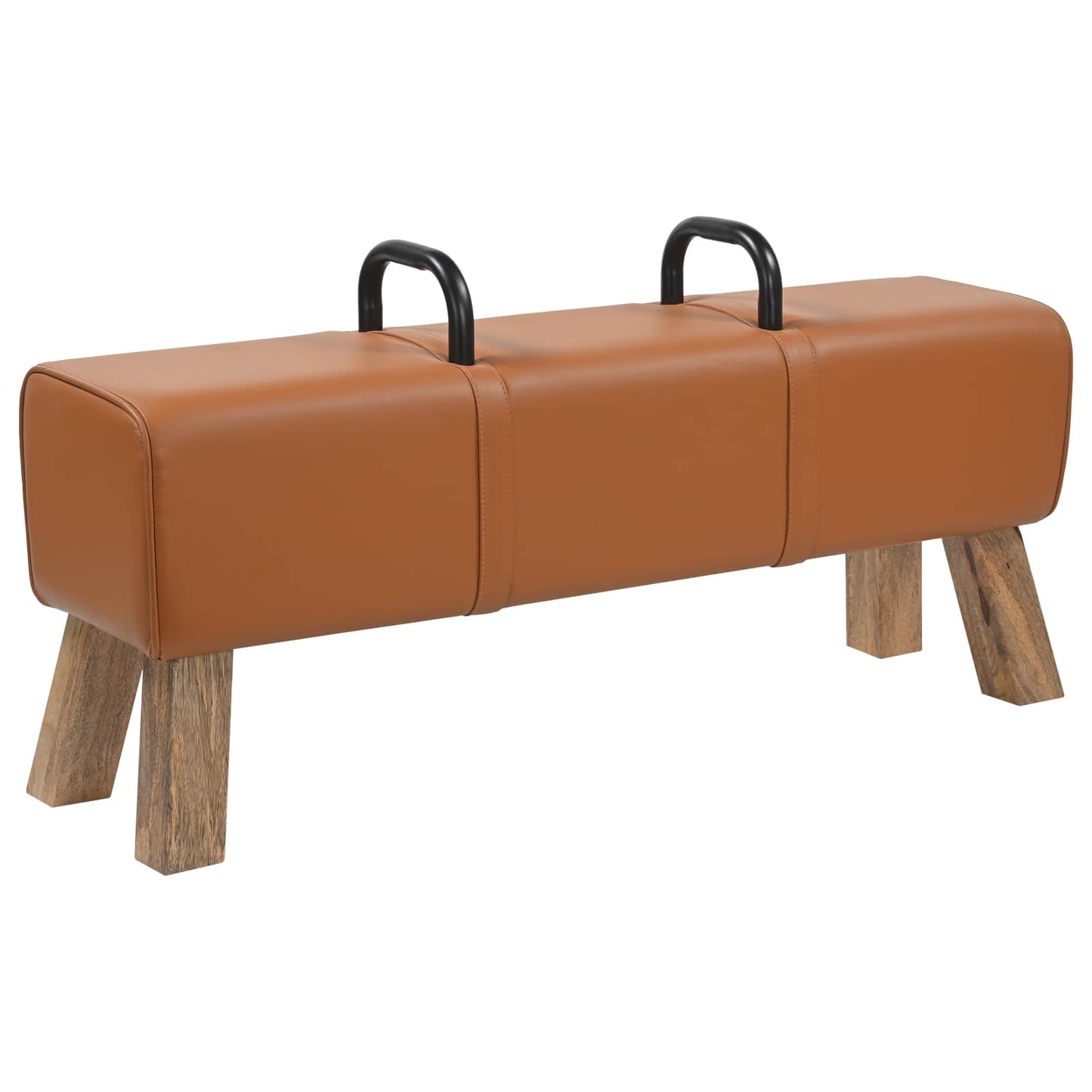 Bench Brown 110 x 30 x 45 cm Real Leather