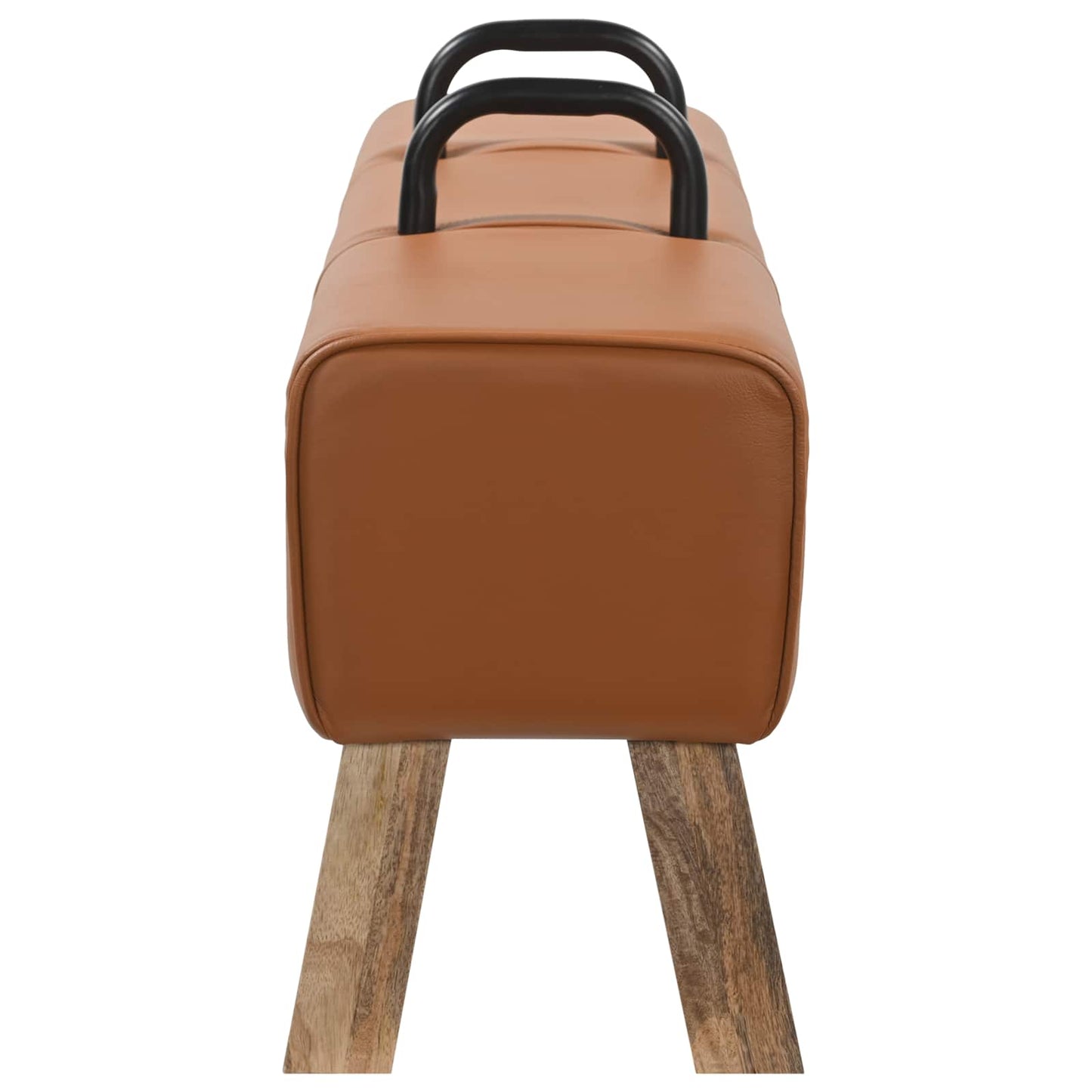 Bench Brown 110 x 30 x 45 cm Real Leather