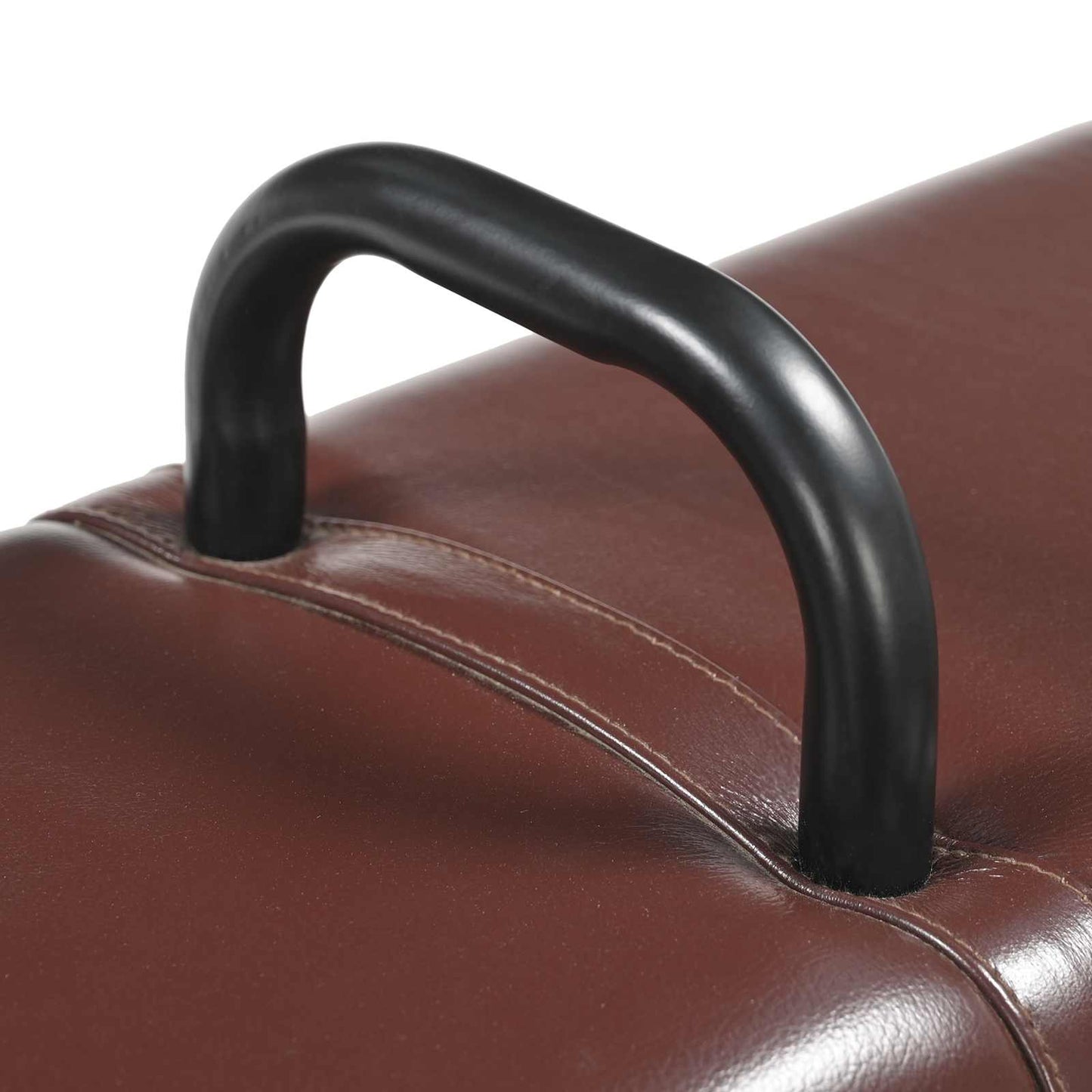 Bench Dark Brown 110 x 30 x 45 cm Real Leather