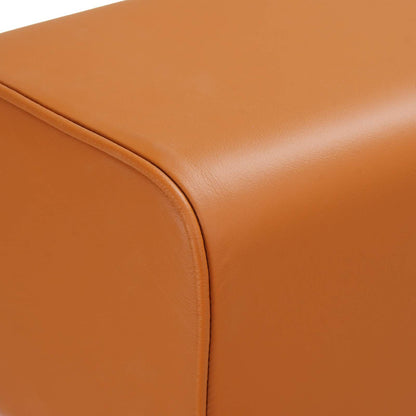 Bar Stool 2 pcs Brown 44 x 33 x 74 cm Real Leather