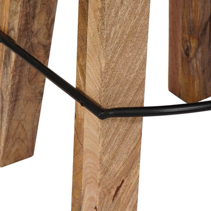 Bar Stool 2 pcs Dark Brown 44 x 33 x 74 cm Real Leather